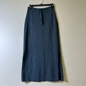 Tommy Hilfiger Gray Maxi Pencil Skirt with Tie Front